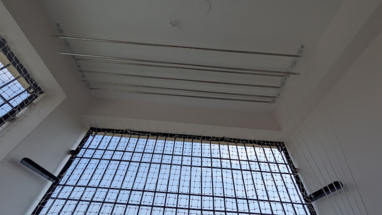 Ceiling cloth hanger utility room Adyar Chennai by Varahi Enterprises