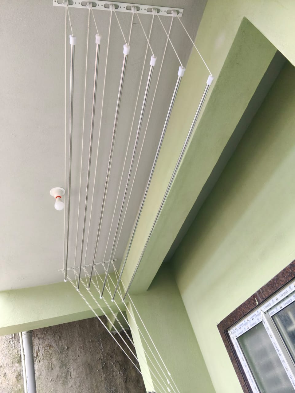 Ceiling mount cloth hanger installation in Chennai by Varahi Enterprises