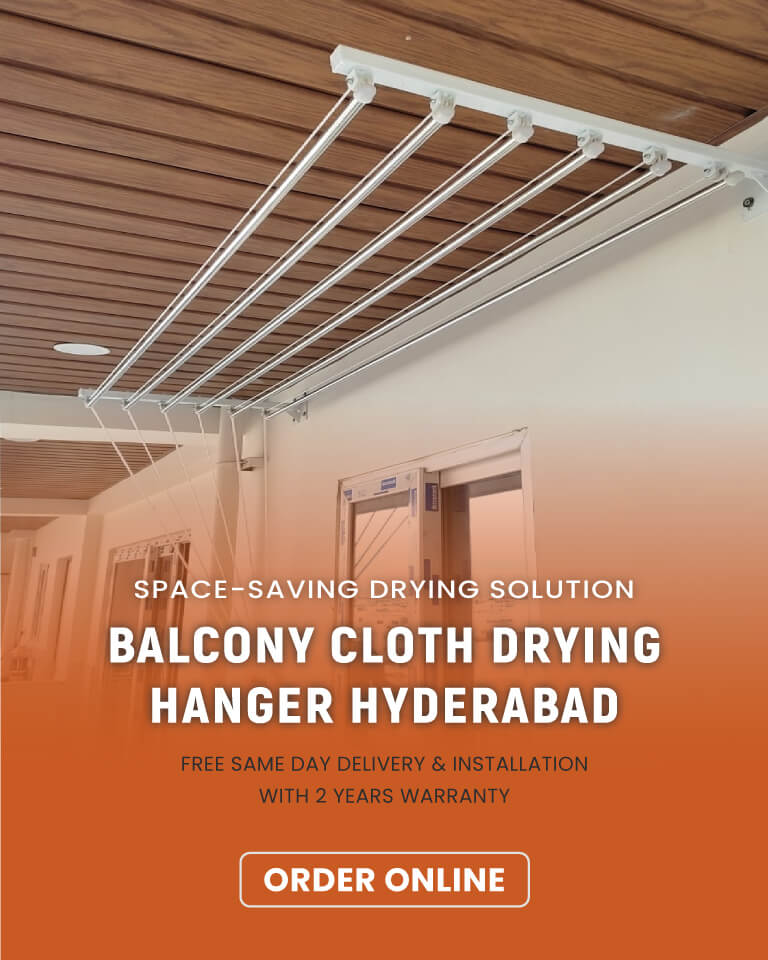Wall mount cloth hanger service area Velachery Chennai by Varahi Enterprises